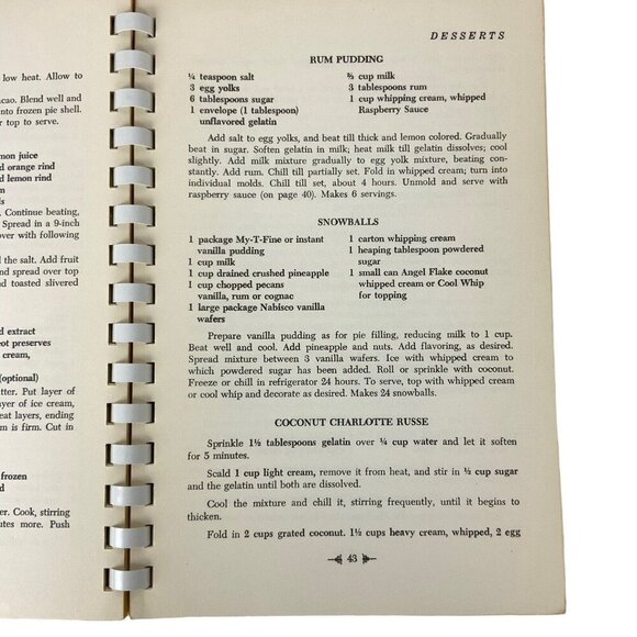 Excelsior House Cookbook Jefferson Texas Fifth Printing 1974 Spiral Bound - Picture 5 of 9